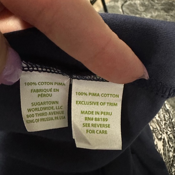 Lilly Pulitzer navy dress with white piping in size Medium. EUC. - Picture 11 of 13